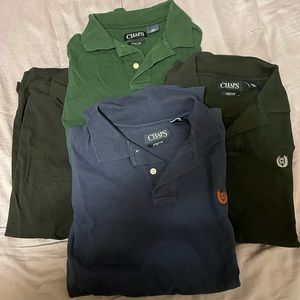 Chaps brand polo shirts. Set of 4.
